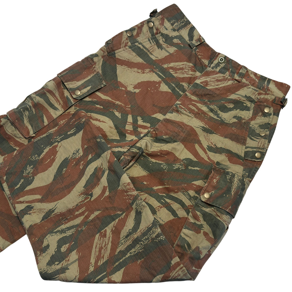 French Army Lizard Stripe Camo Pants Tap47 32x28 Cargo Trouser Field Button Flap